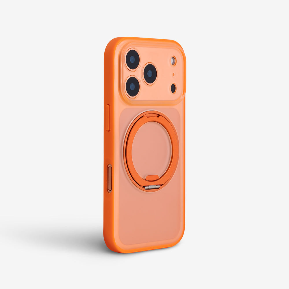Transparent Orange | iPhone MagSafe Stand Frosted Case
