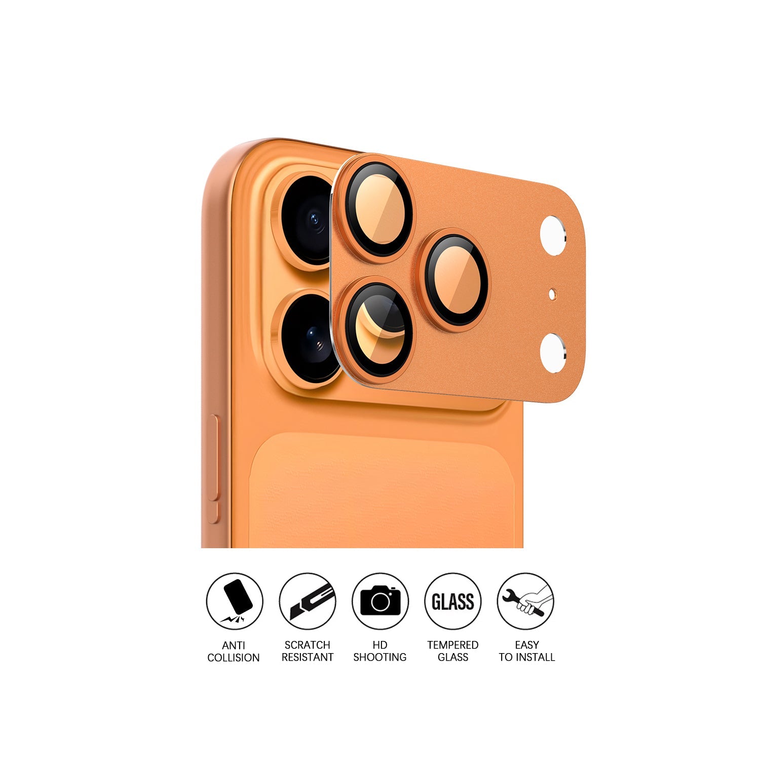 Orange | iPhone Series Camera Protector