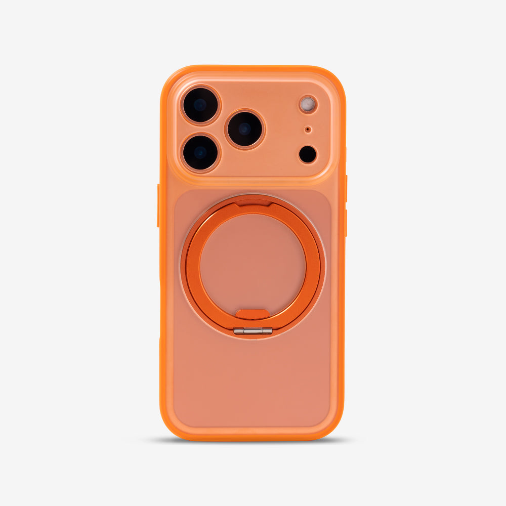 Transparent Orange | iPhone MagSafe Stand Frosted Case