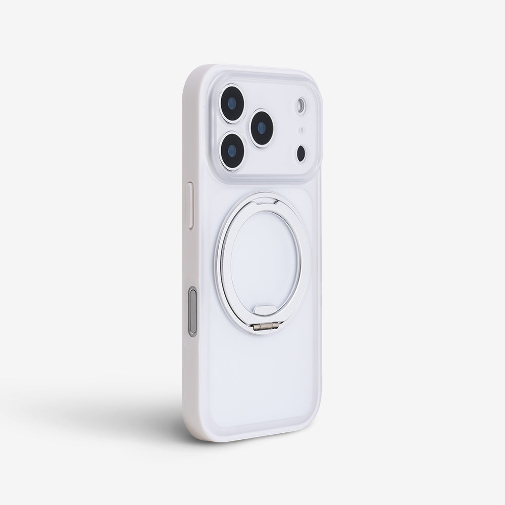Transparent White | iPhone MagSafe Stand Frosted Case