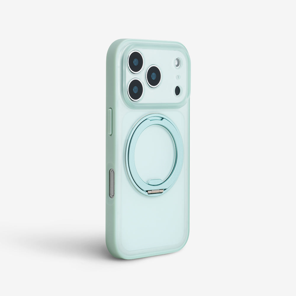 Transparent Cyan | iPhone MagSafe Stand Frosted Case
