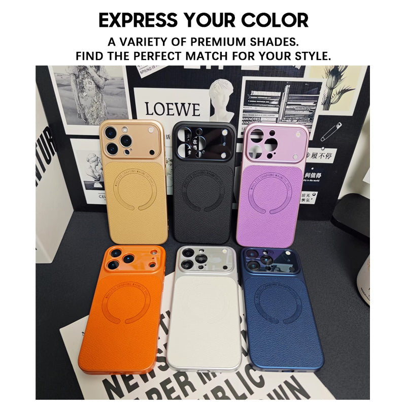 Dark Blue | iPhone Leather Texture Magsafe Case