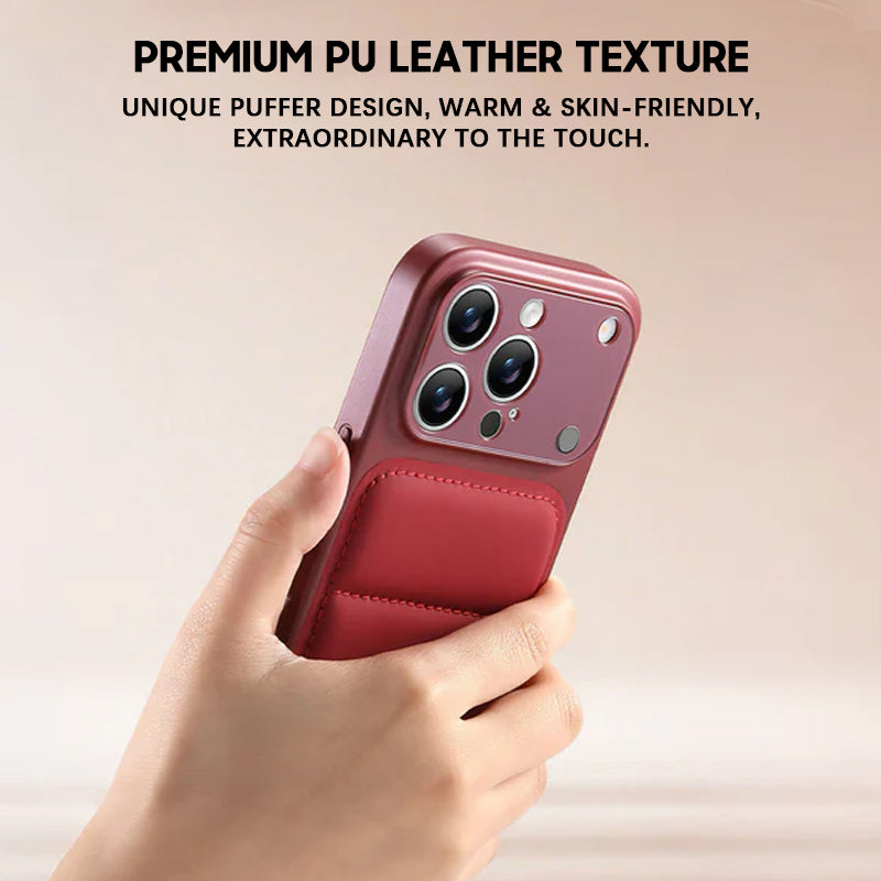 Black | iPhone Puffer Leather Case