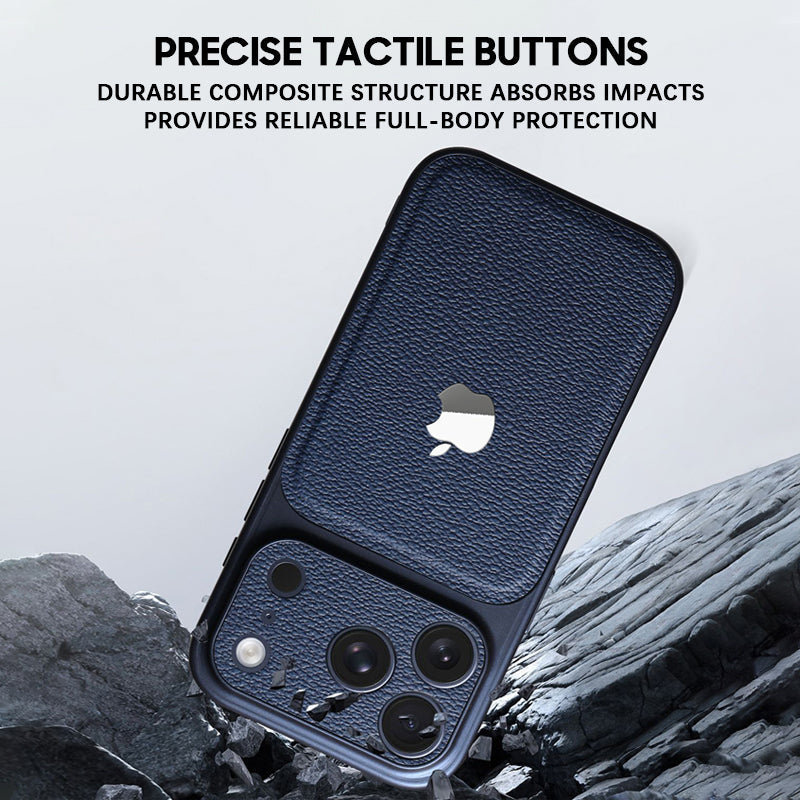 White | iPhone Leather Texture Case