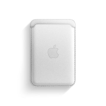Silver White | Leather Wallet with MagSafe