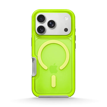 Fluorescent Green | iPhone Translucent Matte MagSafe Case