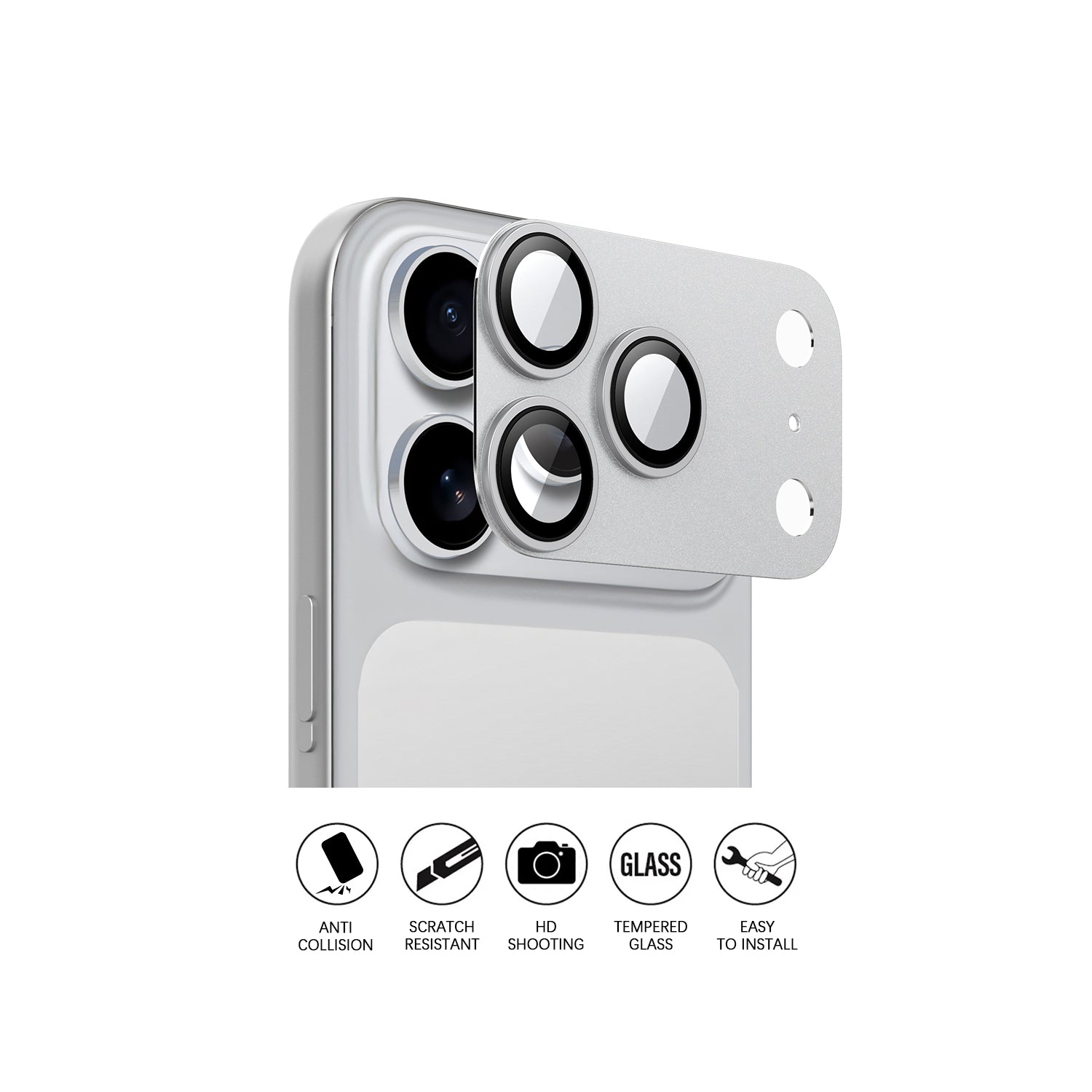 Silver | iPhone Series Camera Protector