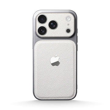 White | iPhone Leather Texture Case