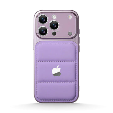 Purple | iPhone Puffer Leather Case