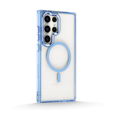 Transparent Blue | Samsung MagSafe Electroplated Clear Case