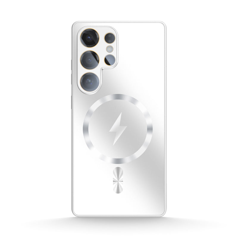 White | Samsung MagSafe Matte Glass Case
