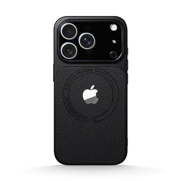 Black | iPhone Leather Texture Magsafe Case