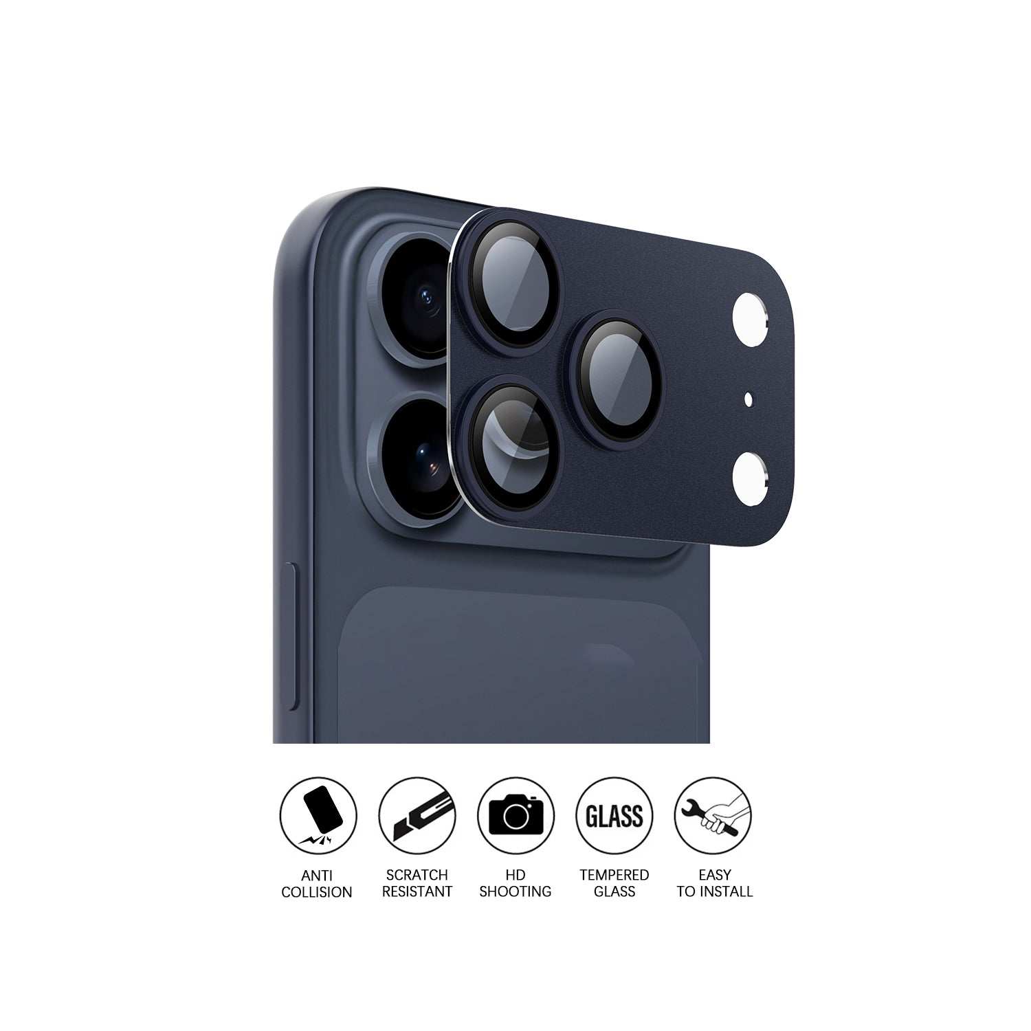 Navy Blue | iPhone Series Camera Protector