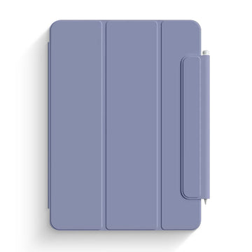 Lavender Grey | iPad Leather Smart Magnetic Double Sided Clip (With clip buckle)