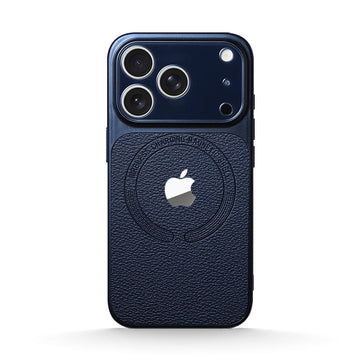 Dark Blue | iPhone Leather Texture Magsafe Case