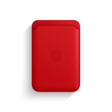 Red | Leather Wallet with MagSafe
