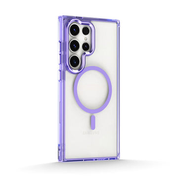 Transparent Purple | Samsung MagSafe Electroplated Clear Case