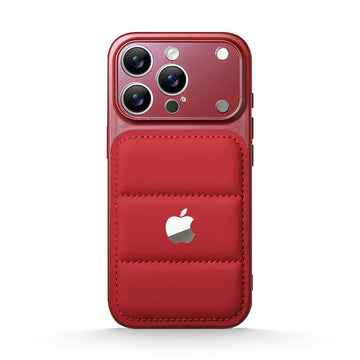 Camellia Red  | iPhone Puffer Leather Case