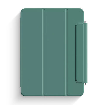 Pine Needle Green | iPad Leather Smart Magnetic Double Sided Clip (With clip buckle)