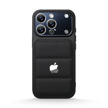 Black | iPhone Puffer Leather Case