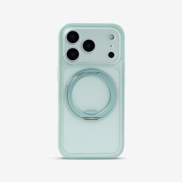 Transparent Cyan | iPhone MagSafe Stand Frosted Case