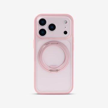 Transparent Pink | iPhone MagSafe Stand Frosted Case
