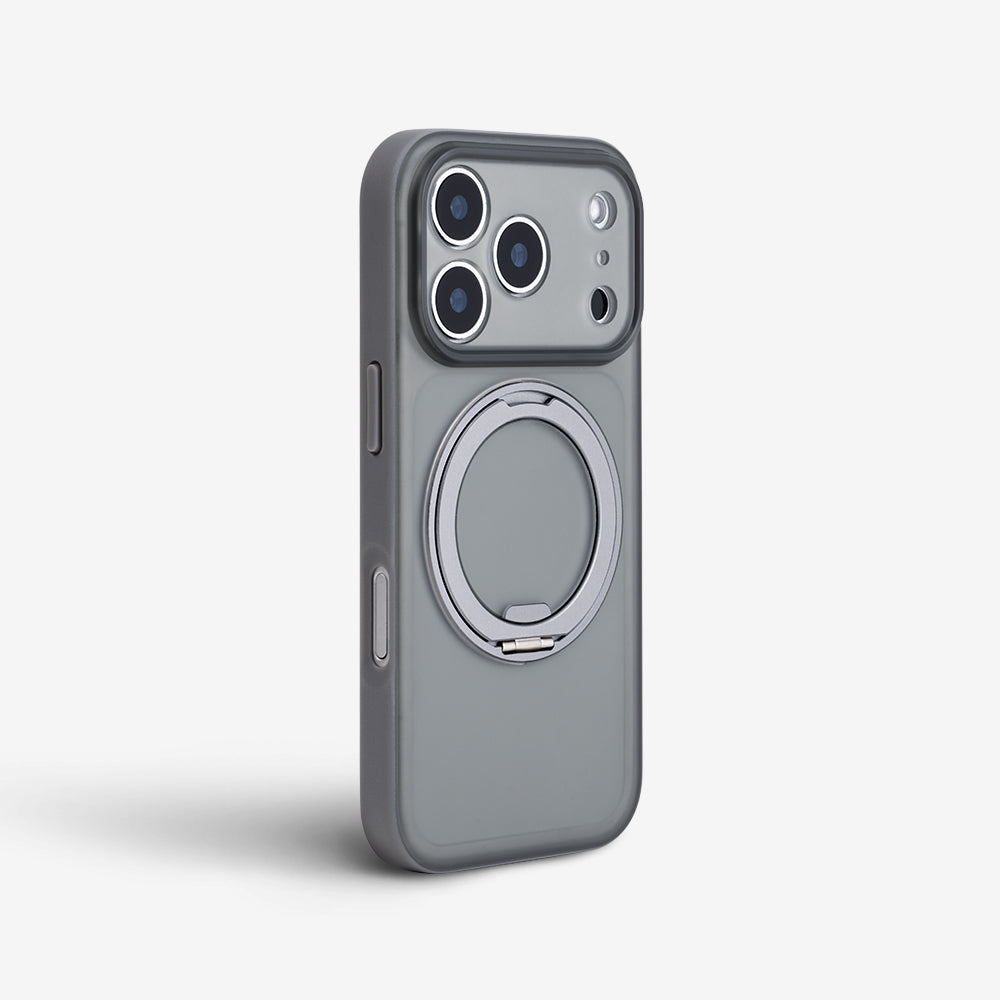 Transparent Grey | iPhone MagSafe Stand Frosted Case