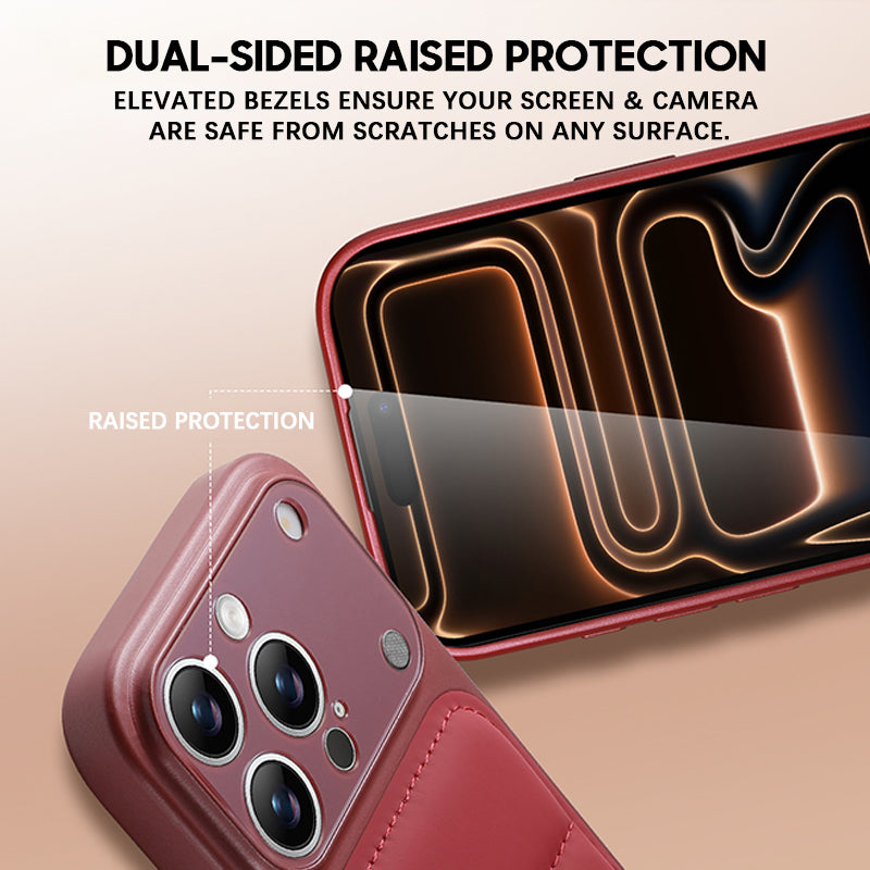 Camellia Red  | iPhone Puffer Leather Case