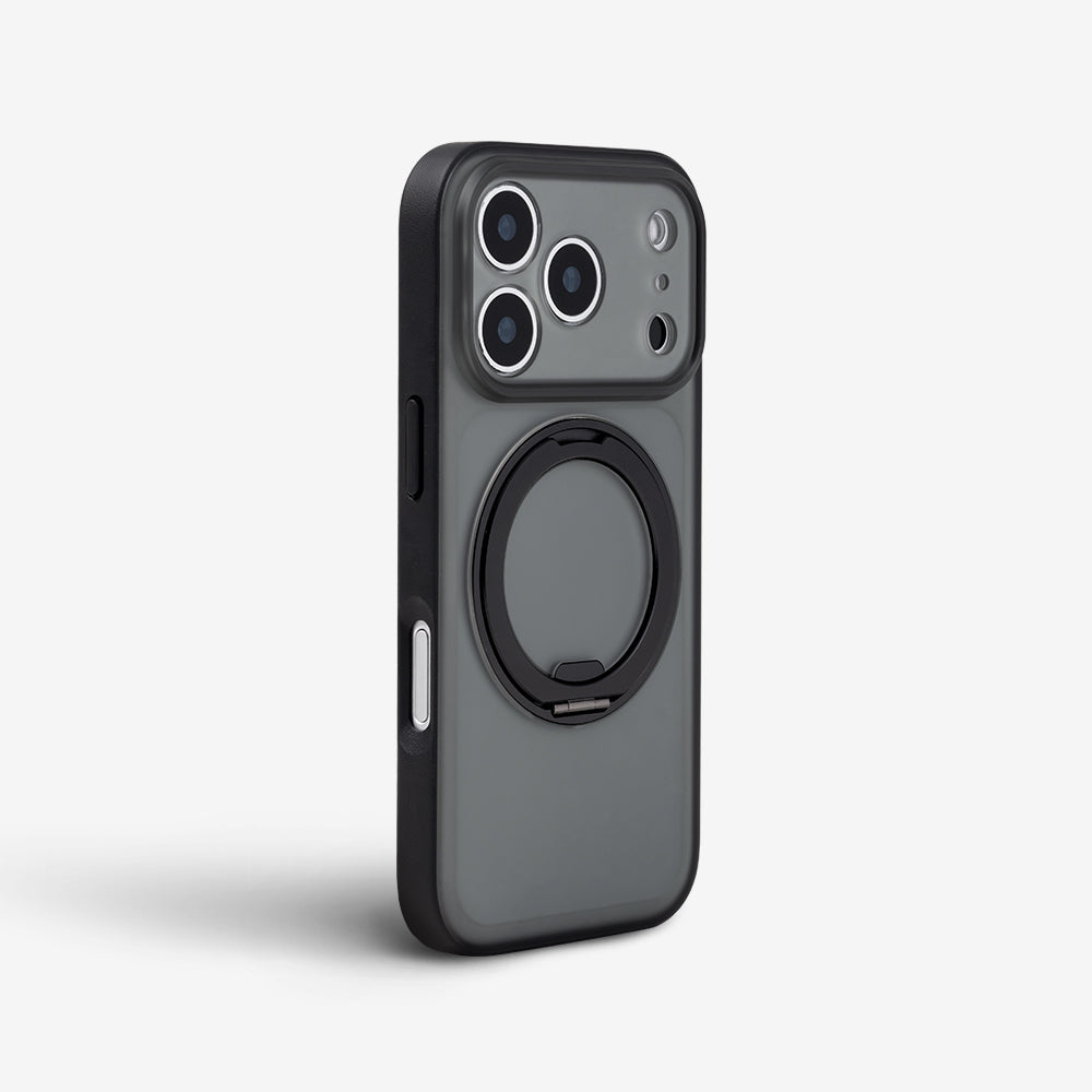 Transparent Black | iPhone MagSafe Stand Frosted Case