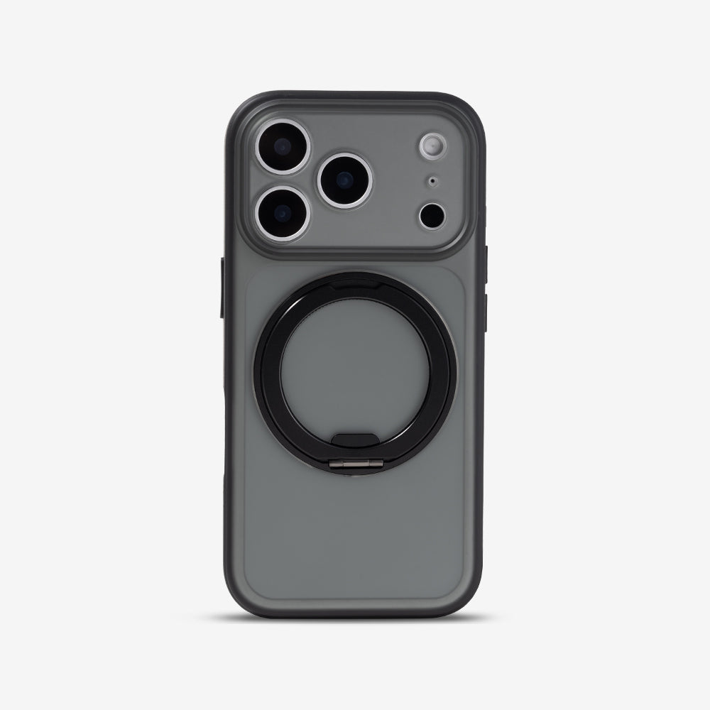 Transparent Black | iPhone MagSafe Stand Frosted Case