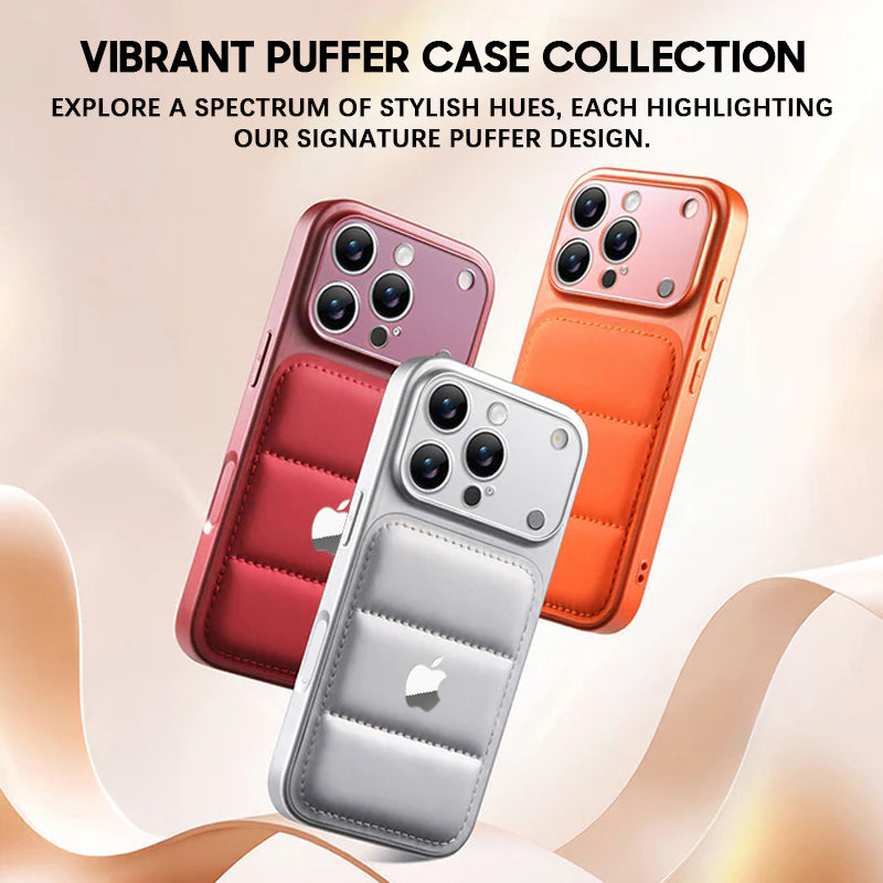 Purple | iPhone Puffer Leather Case