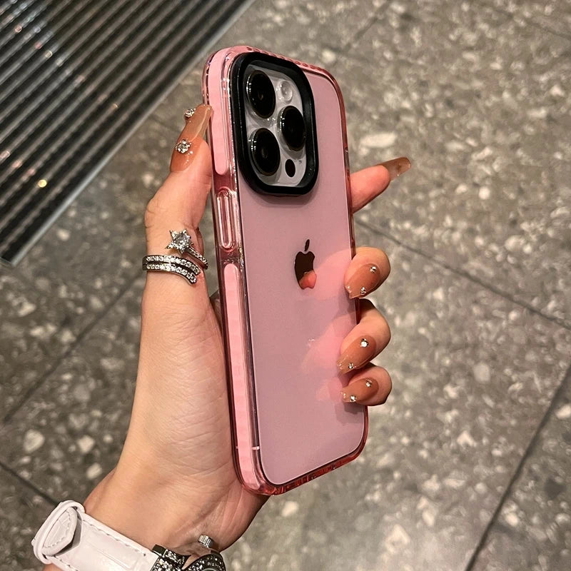 Luxury Clear Shock Case – Pink