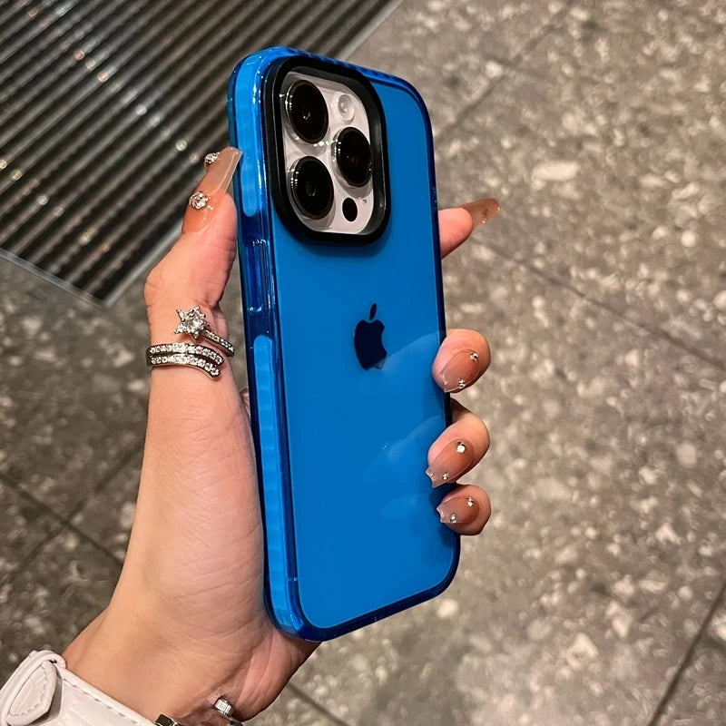Luxury Clear Shock Case – Blue