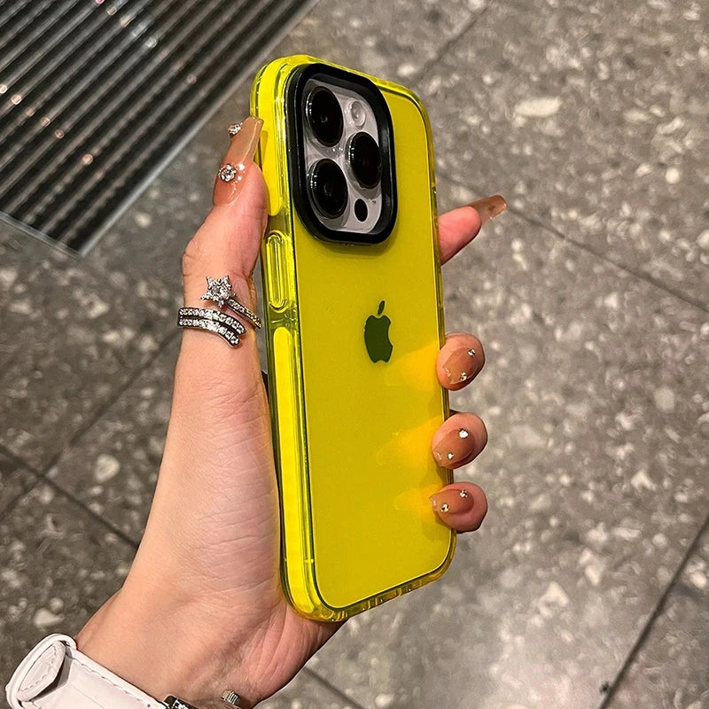 Luxury Clear Shock Case – Yellow