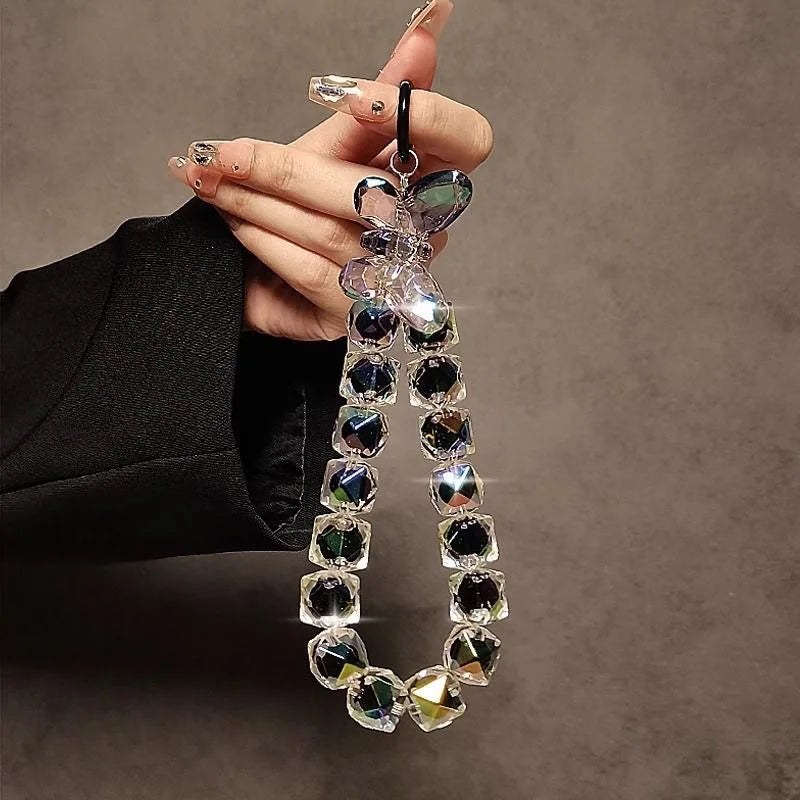 Crystal Shinning Acrylic Butterfly Girl Strap