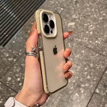 Luxury Clear Shock Case – Beige